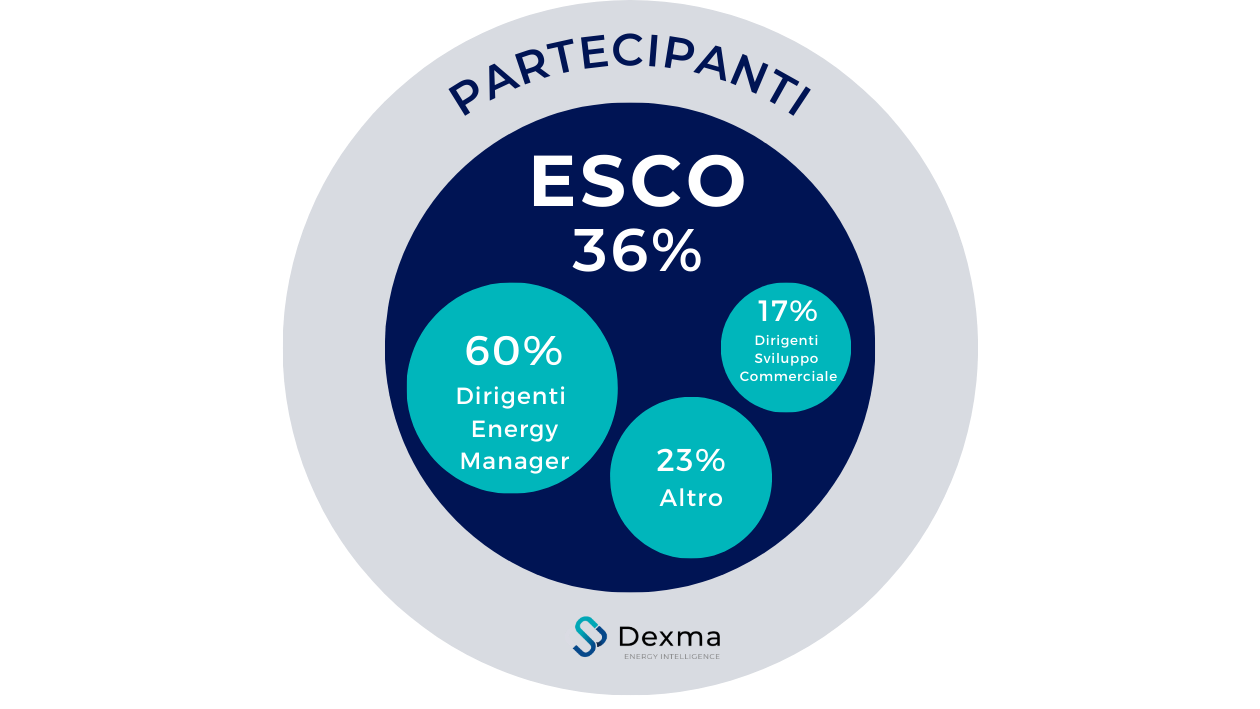 La maggior parte (60%) delle ESCO che hanno partecipato all'indagine ha dichiarato di descrivere il proprio ruolo professionale come Energy Manager o Business Development Manager (17%).